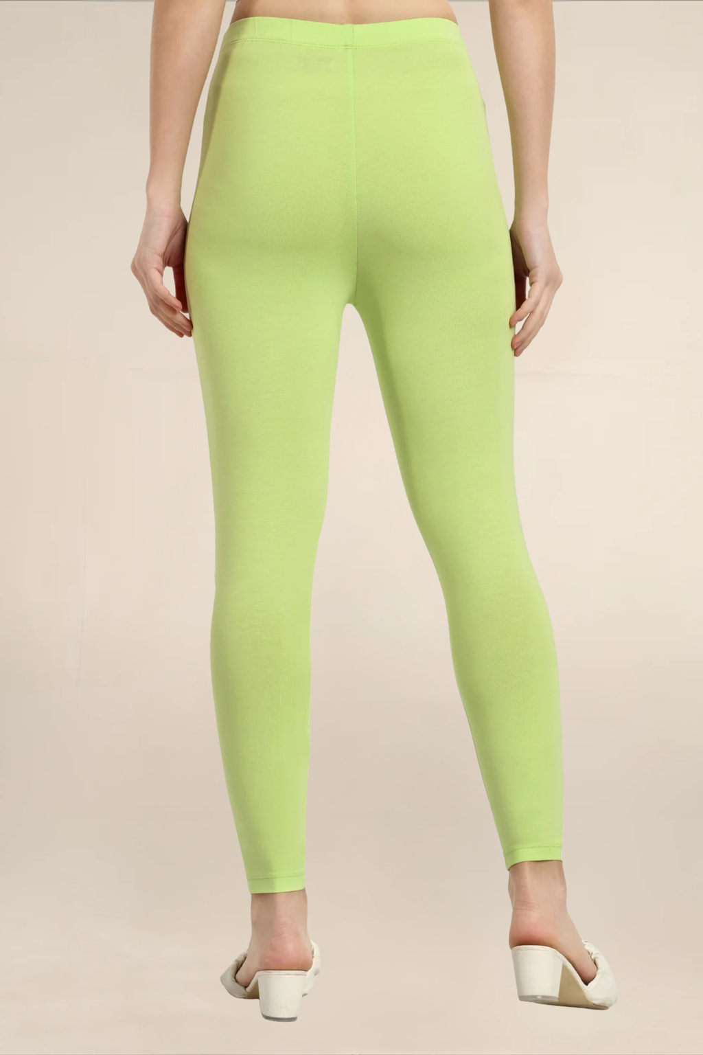 Women Light Green Ankle Length Legging