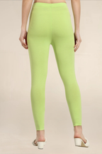 Women Light Green Ankle Length Legging