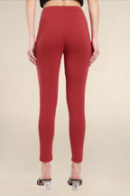 Women Maroon Ankle Length Legging