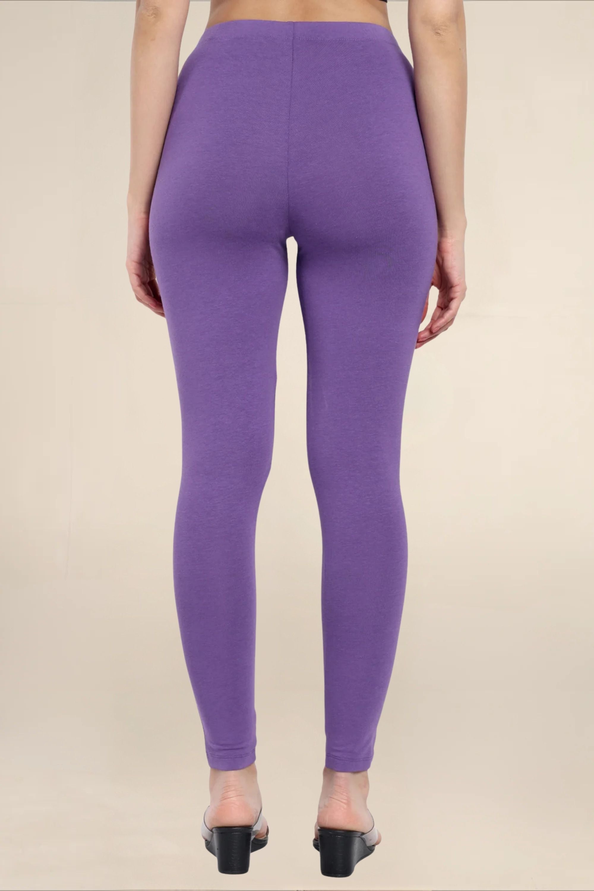 Women Light Lavender Regular Legging