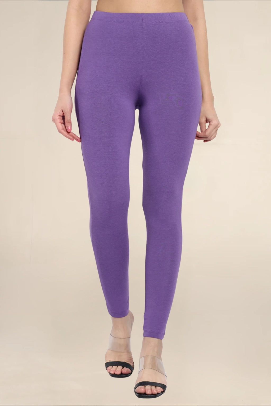Women Light Lavender Regular Legging