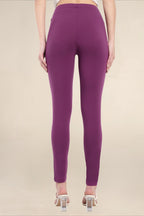 Women Dark Violet Regular Legging