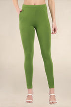 Women Green Regular Legging