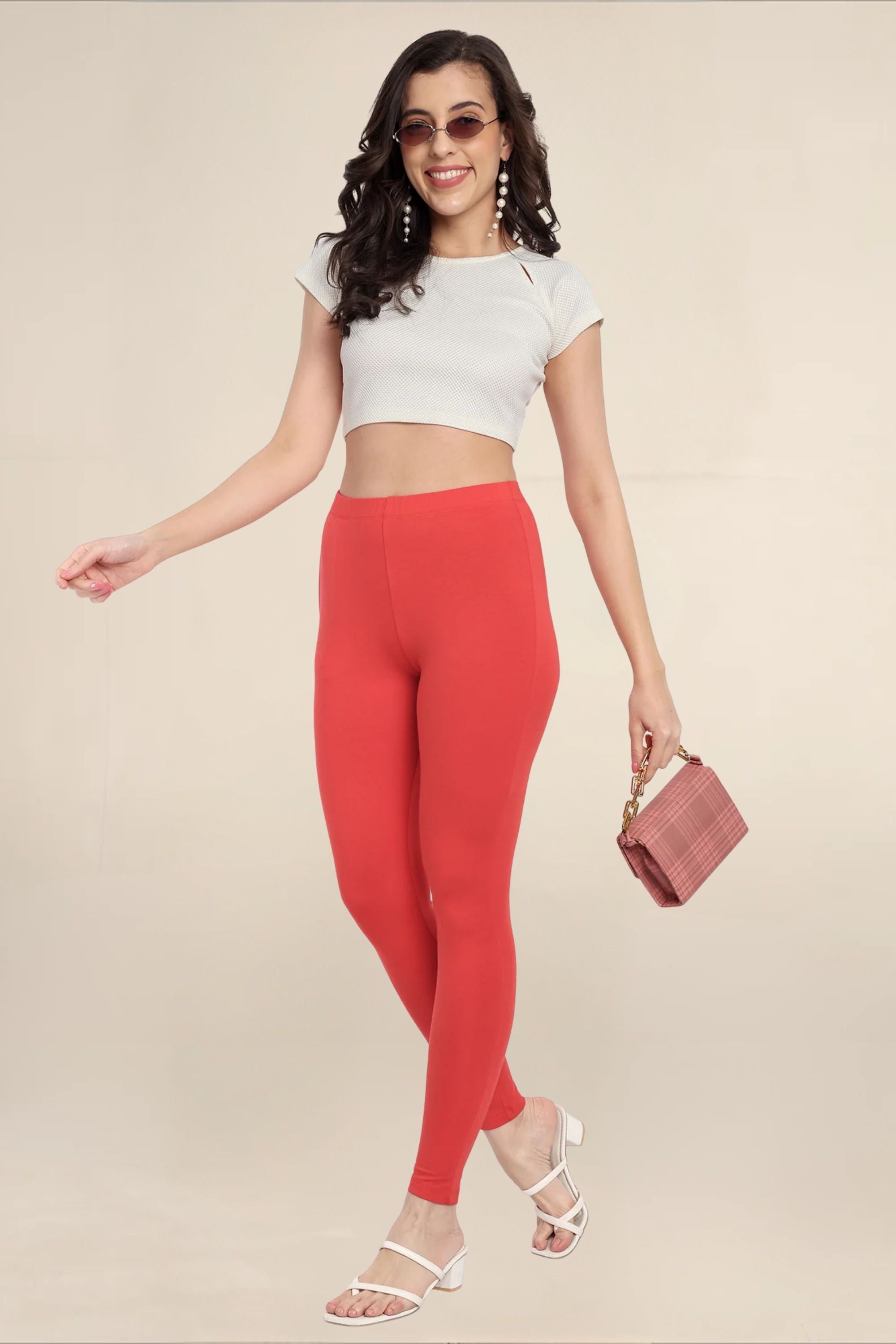 Women Light Cherry Regular Legging