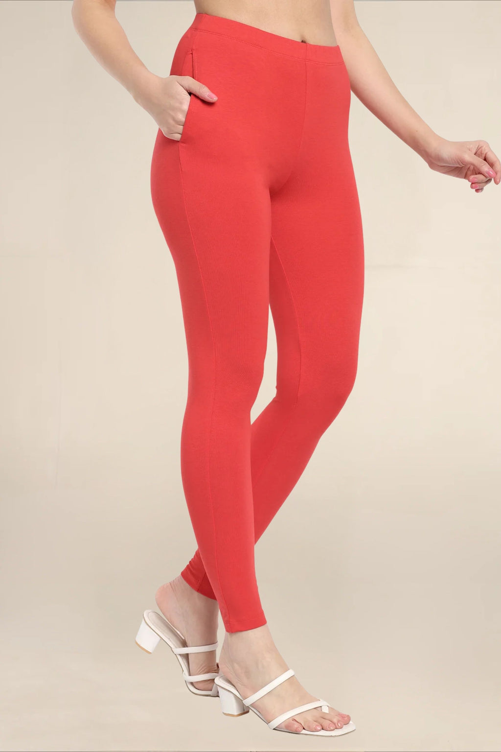 Women Light Cherry Regular Legging