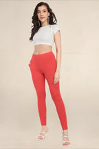 Women Light Cherry Regular Legging