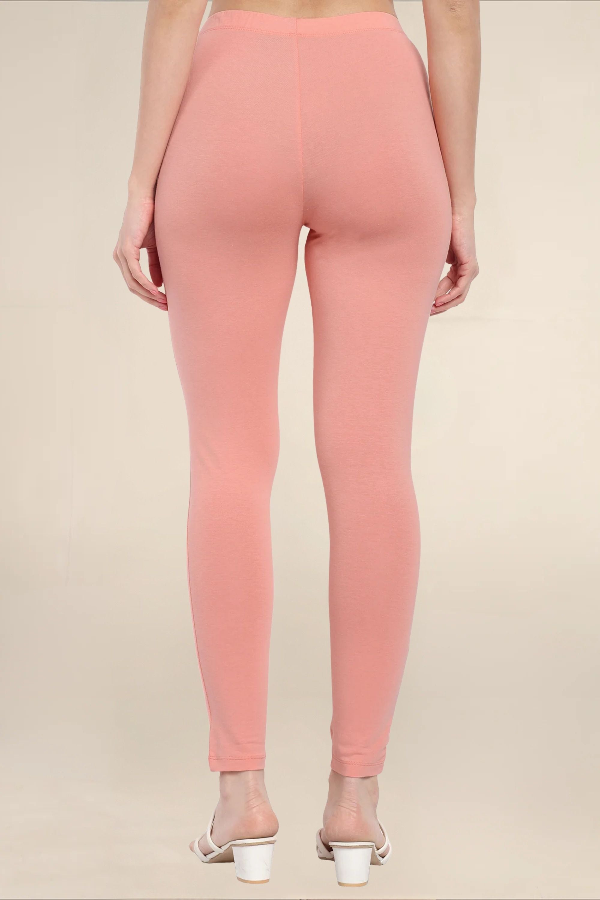 Women Papaya Peach Regular Legging