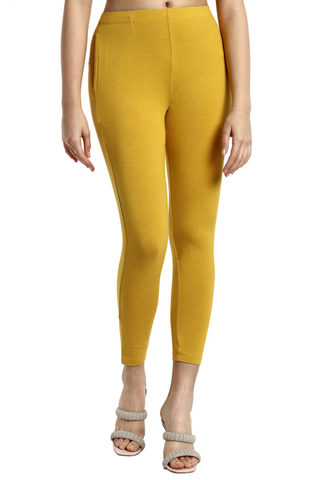 Women Mustard Ankle Length Legging