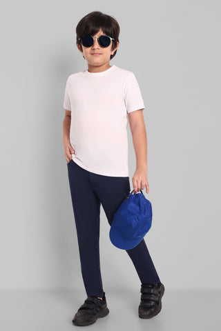 BOYS REGULAR FIT BLUE CAUSAL PANT