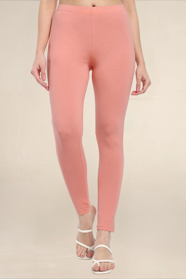 Women Papaya Peach Regular Pocket Legging