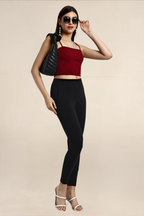 Women Black Ankle Length Legging