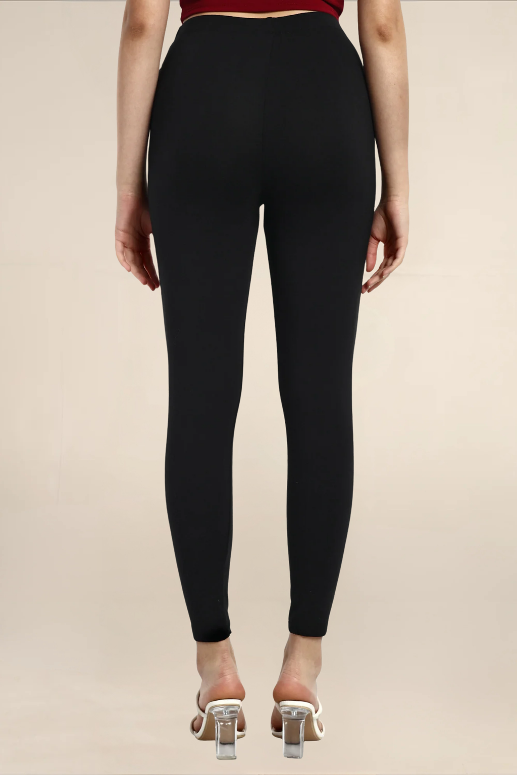 Women Black Ankle Length Legging