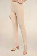 Women Light Peach Regular Legging
