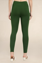 Women Dark Green Ankle Length Legging