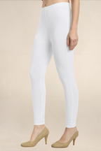 Women White Ankle Length Legging