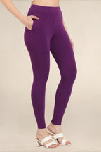 Women Violet Regular Legging