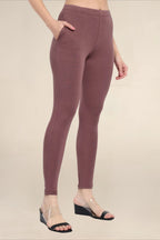 Women Light Brown Regular Legging