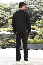 Men’s Colorblock Tracksuit Set | Stand Collar Zip-Up Jacket & Drawstring Joggers | Cotton Blend | Mid-Rise | Long Sleeves | 4 Pockets | Casual Athleisure Sportswear
