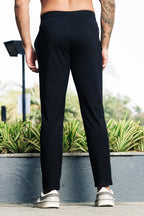 ONE SKY Men’s 100% Cotton Track Pants | Mid Rise Casual Joggers with Drawstring | 2 Pockets | Solid Color | Machine Wash