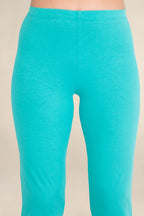 ONE SKY WOMEN AQUA SOLID LEGGINGS