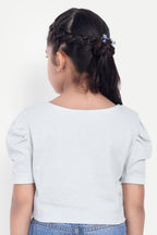 Girls' Cotton Blend Solid Top – Stylish Daily Wear