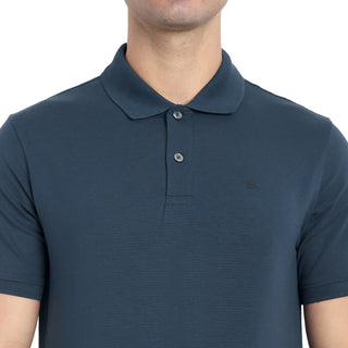 Men Dark Teal Polo T-Shirt