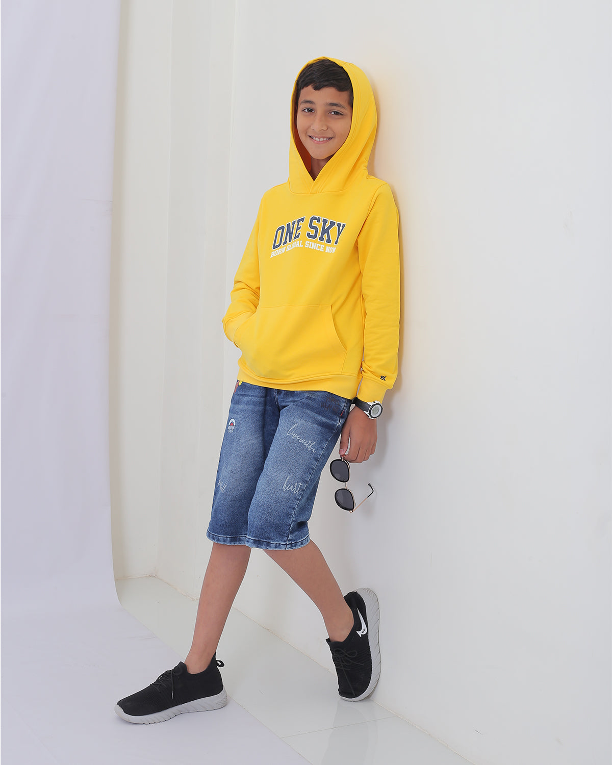 Boy Gold Pure Cotton Hoodie