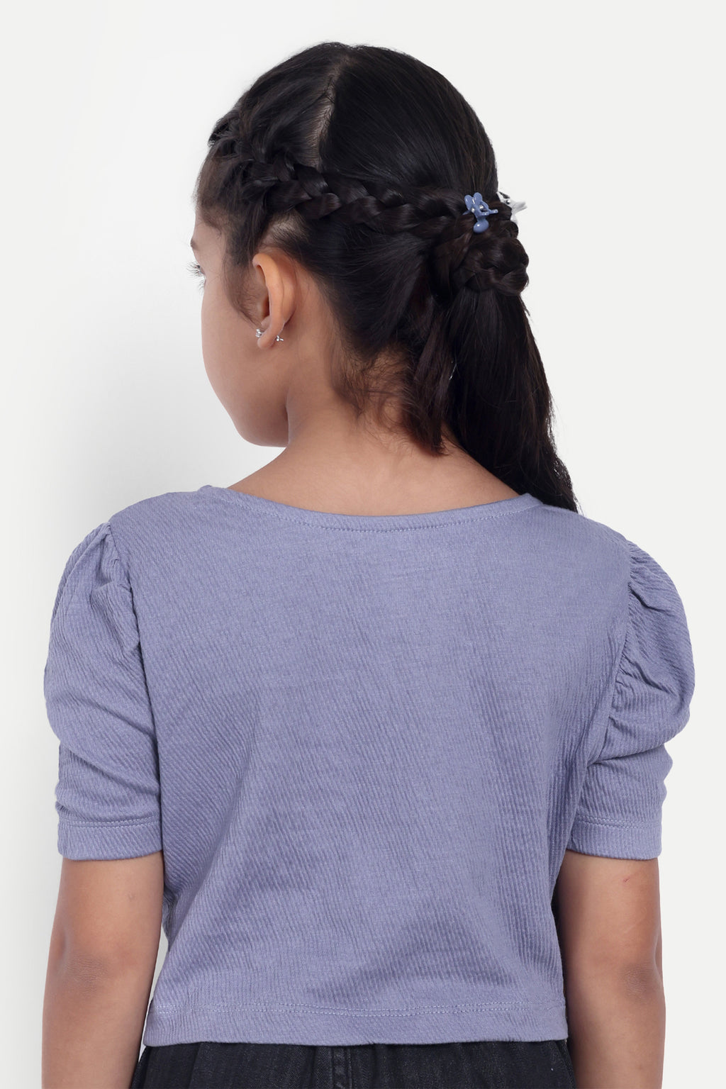 Girls' Cotton Blend Solid Top – Stylish Daily Wear