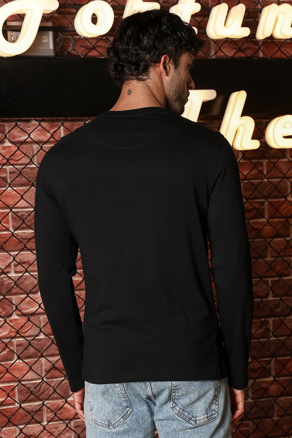 Men’s 100% Cotton Solid Full Sleeve T-Shirt | Round Neck Long Sleeve Casual Tee | Soft Breathable Fabric | Machine Washable