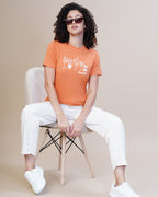 WOMEN TERRA PRINTED ROUND NECK T-SHIRT