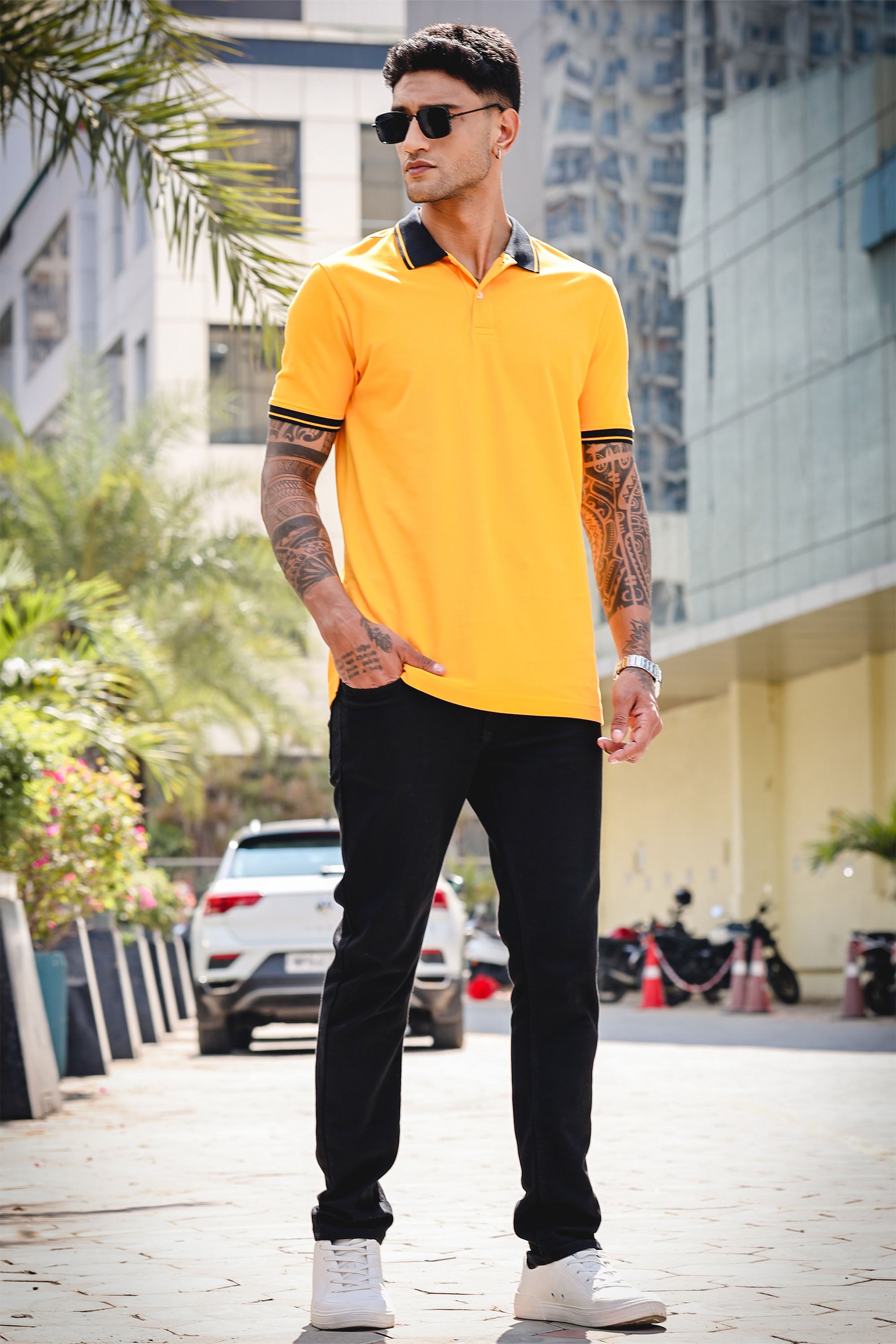 Men's Pure Cotton Polo T-shirt