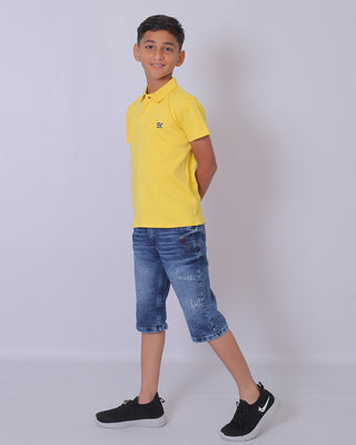 Boys Mustard Polo T-Shirt