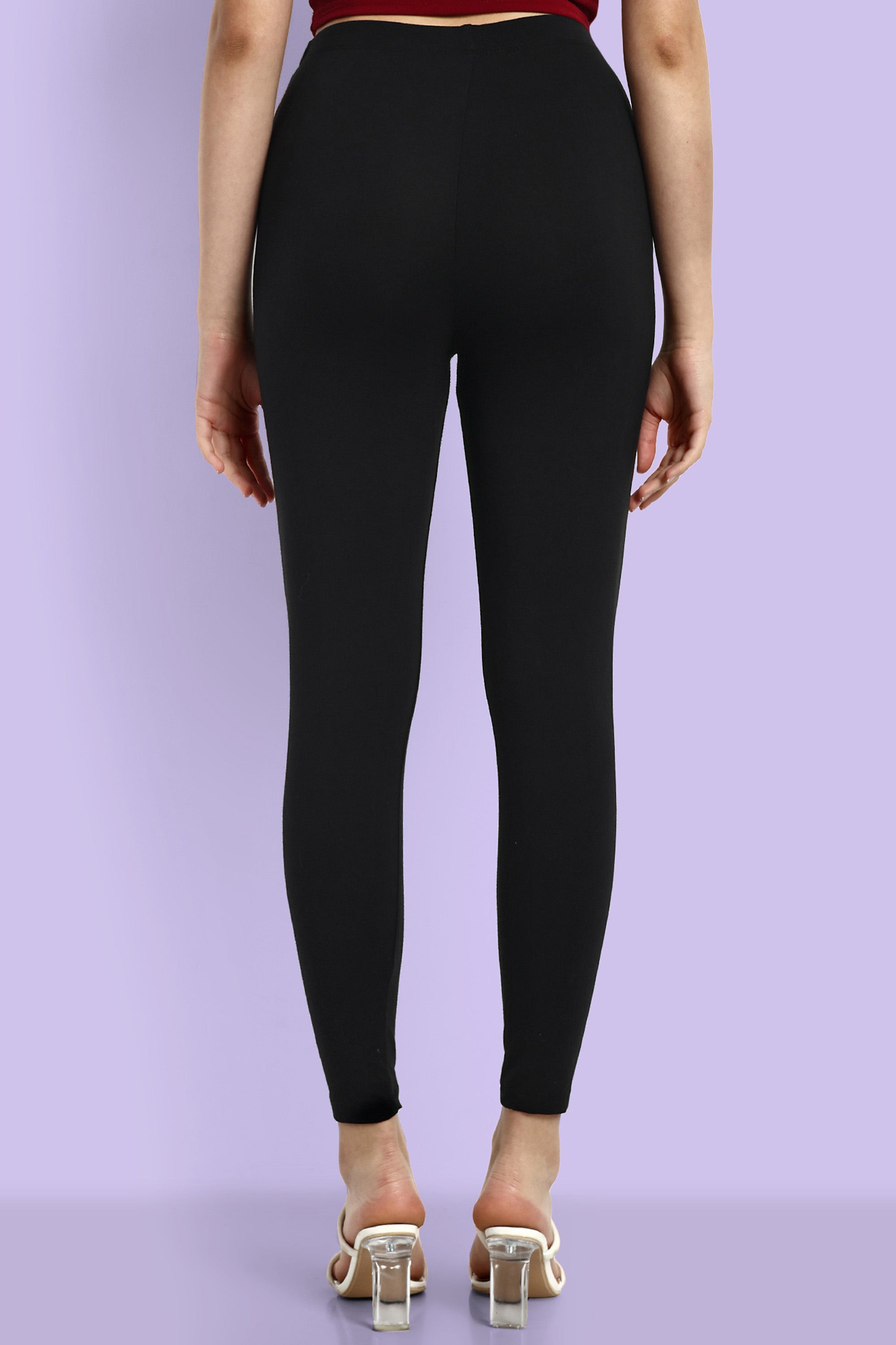 ONE SKY WOMEN BLACK SOLID LEGGINGS