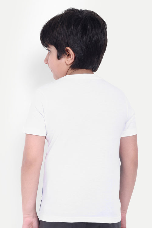 Boys Stylish Multi-Color Striped Round Neck T-shirt - 100% Cotton, Soft & Comfortable