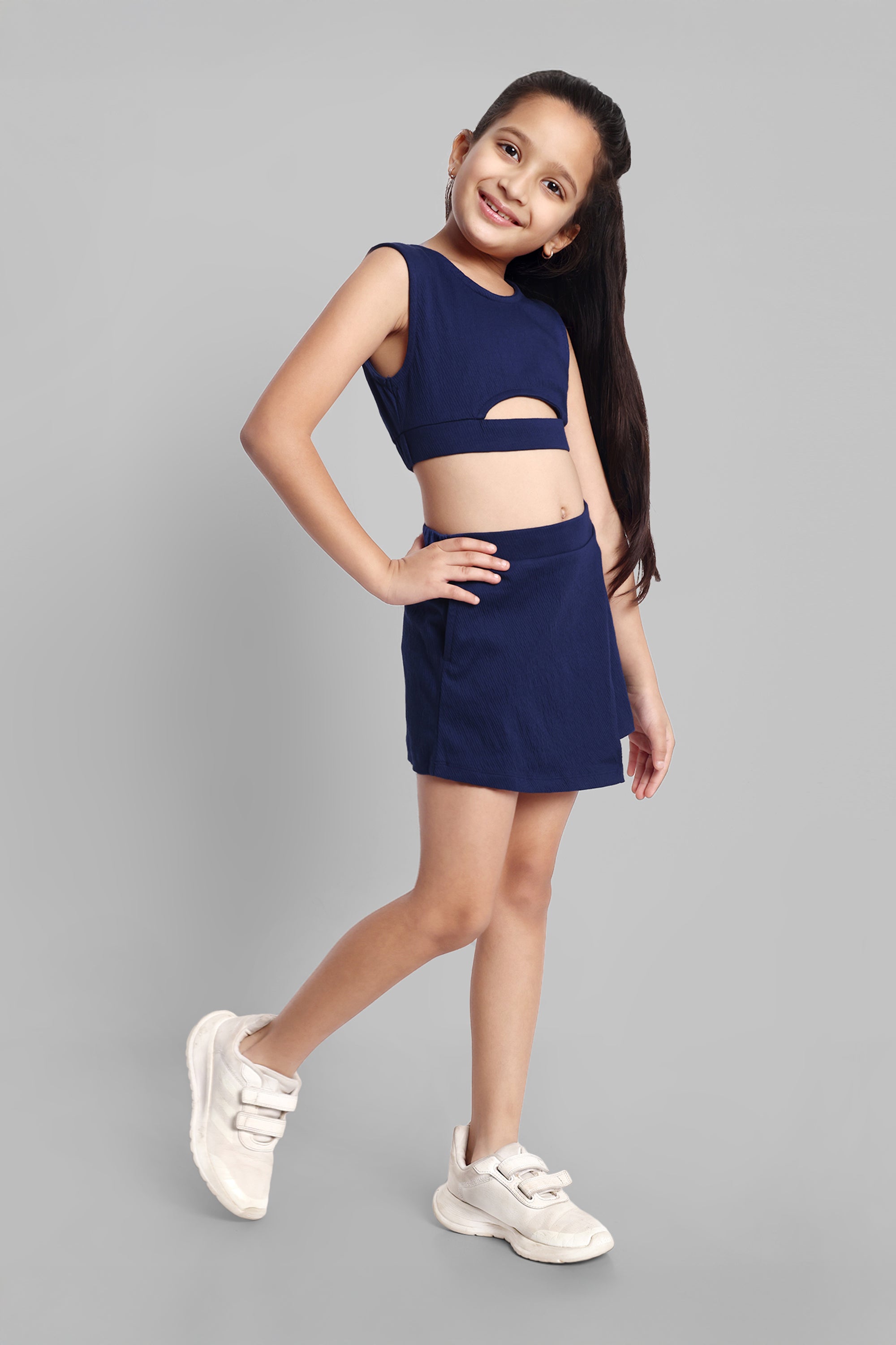 Girls Stylish Top & Skirt Co-ord Set