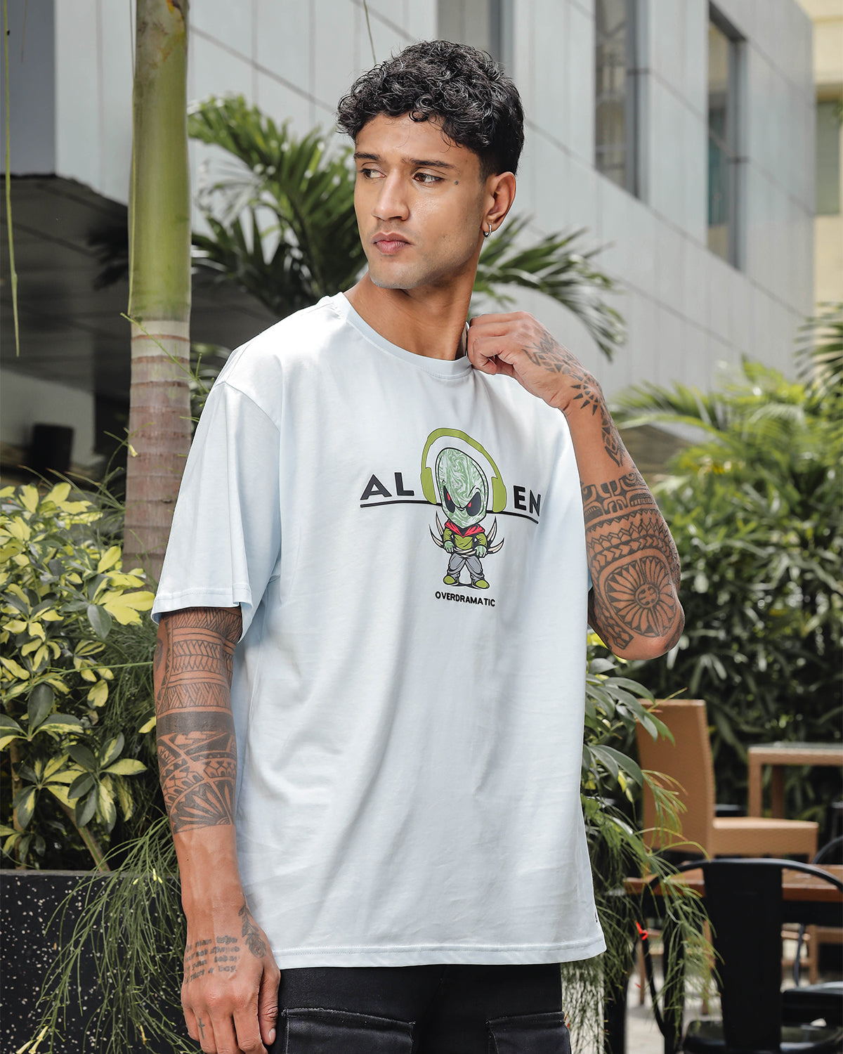 Men's Pure Cotton Oversized Graphic T-shirt