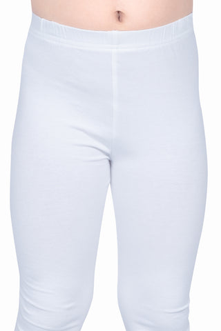 ONE SKY GIRLS WHITE SOLID LEGGINGS