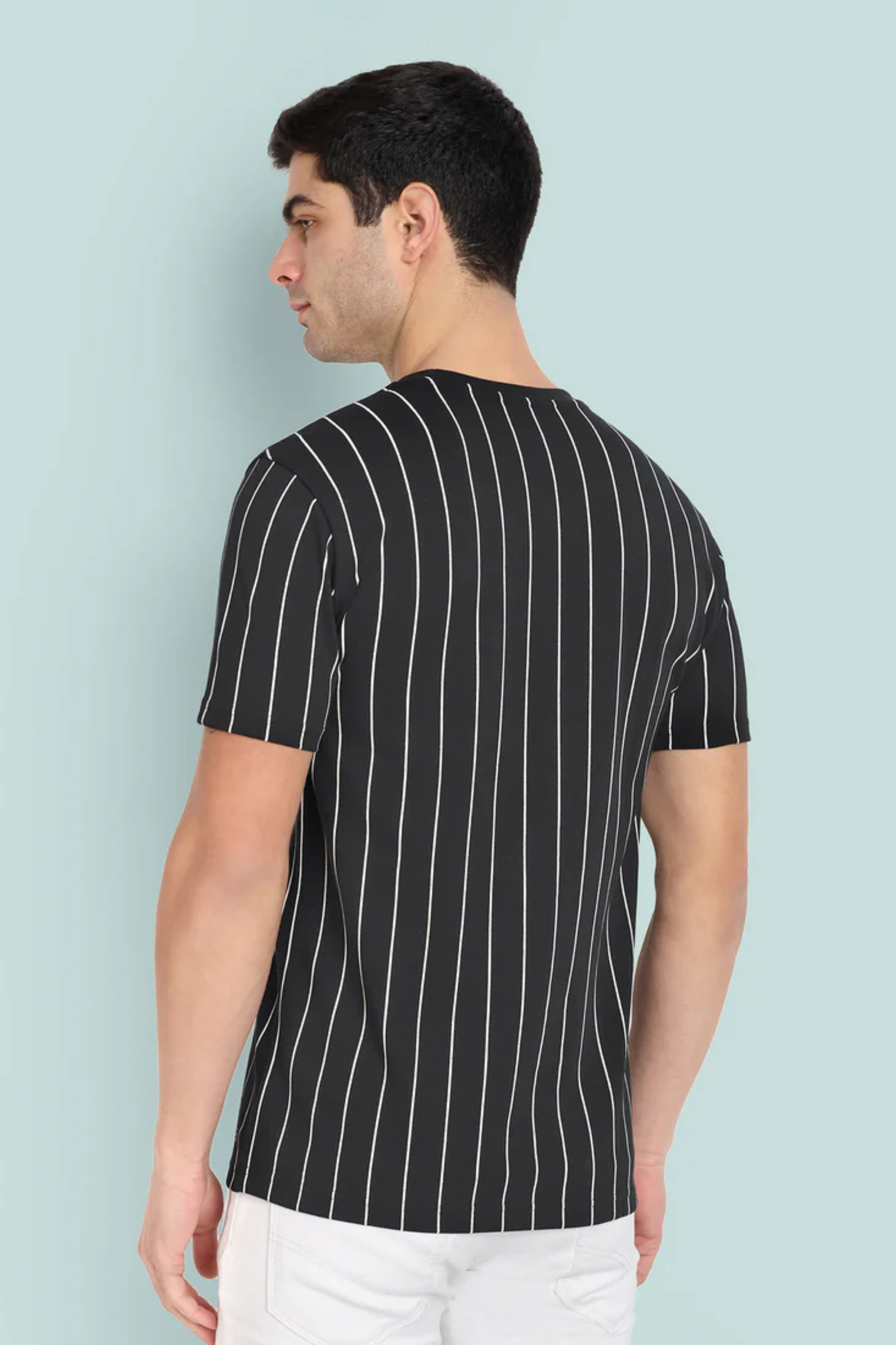 Men Jet Black Regular Fit Summer T-Shirt