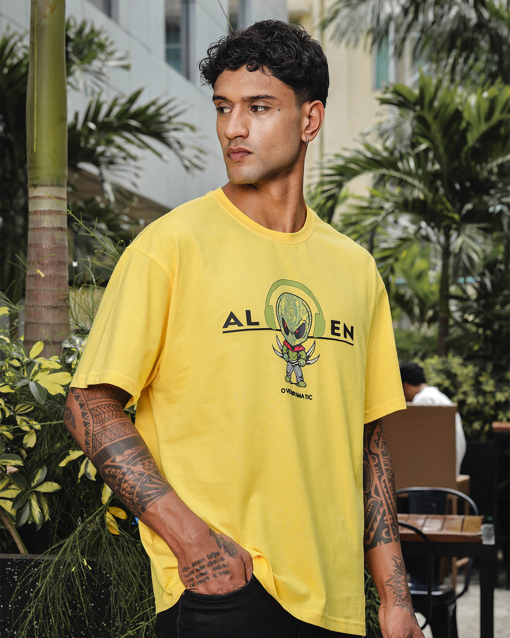 Men's Pure Cotton Oversized Graphic T-shirt