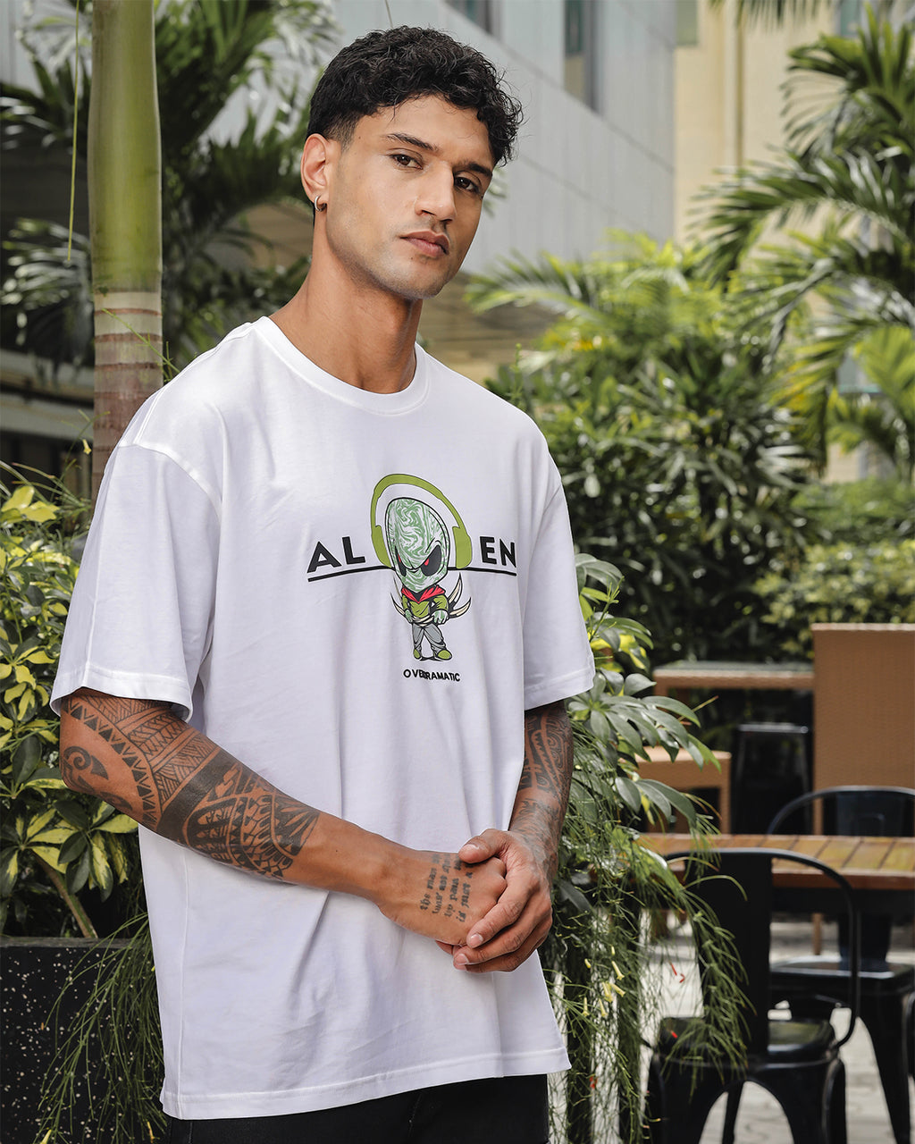 Men's Pure Cotton Oversized Graphic T-shirt