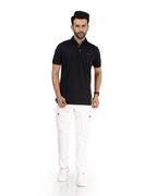 Men Black Polo T-Shirt