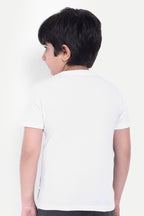 Boys Stylish Multi-Color Striped Round Neck T-shirt - 100% Cotton, Soft & Comfortable