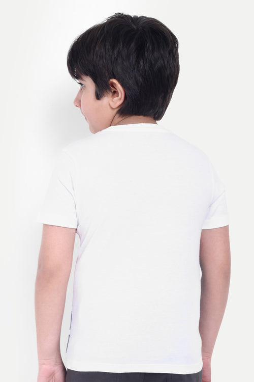 Boys Stylish Multi-Color Striped Round Neck T-shirt - 100% Cotton, Soft & Comfortable