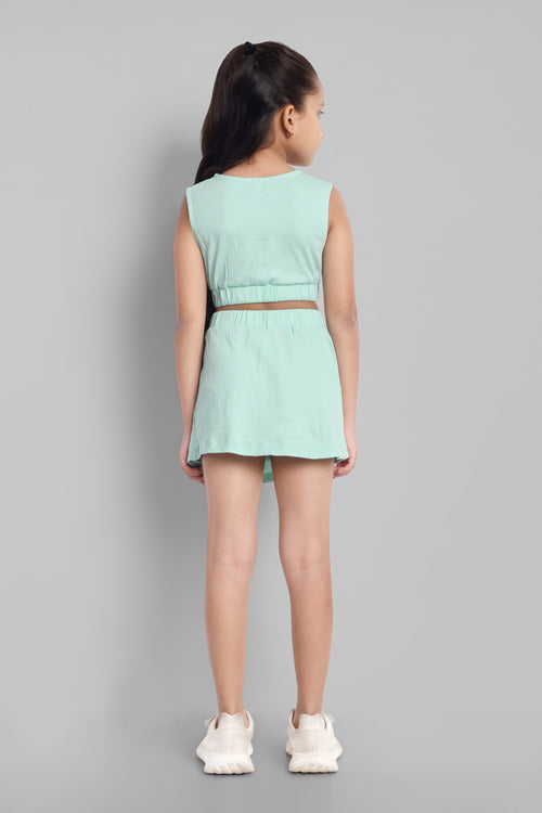 Girls Stylish Top & Skirt Co-ord Set