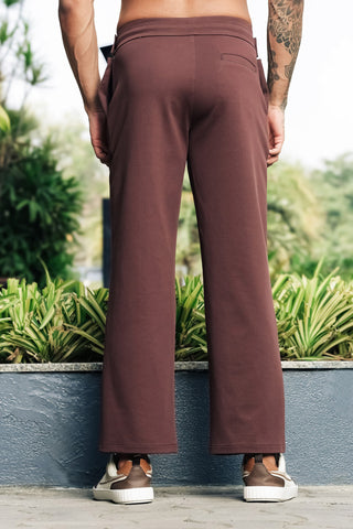 ONE SKY Men’s Cotton Blend Track Pants | Mid Rise Casual Joggers Slip-On | 3 Pockets | Solid Color | Machine Wash