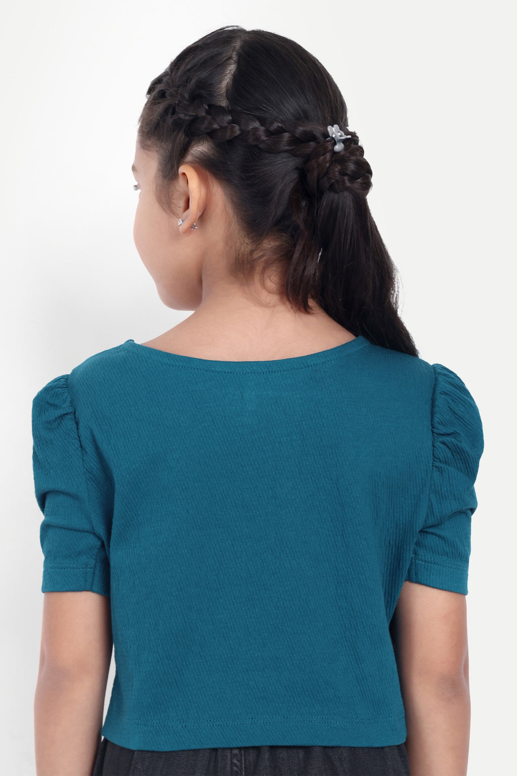 Girls' Cotton Blend Solid Top – Stylish Daily Wear
