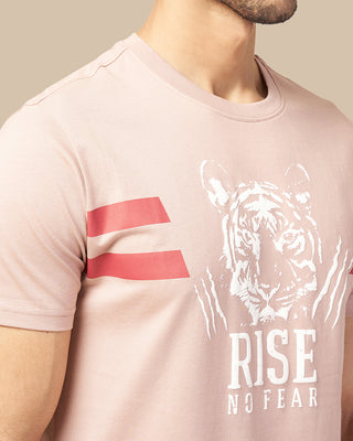 Men's Tiger Print Pure Cotton Round Neck T-Shirt