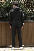 Men’s Colorblock Tracksuit Set | Hooded Zip-Up Jacket & Drawstring Joggers | Cotton Blend | Mid-Rise Flat Front | 4 Pockets | Long Sleeves | Casual Athleisure Sportswear