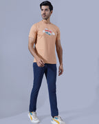 MENS PRINTED BISCUIT ROUND NECK TSHIRT