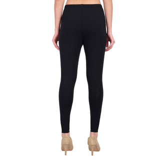 Women Black Breathable Long Length Legging